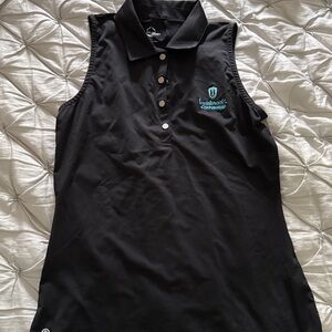 Innisbrook Black Sleeveless Polo Shirt